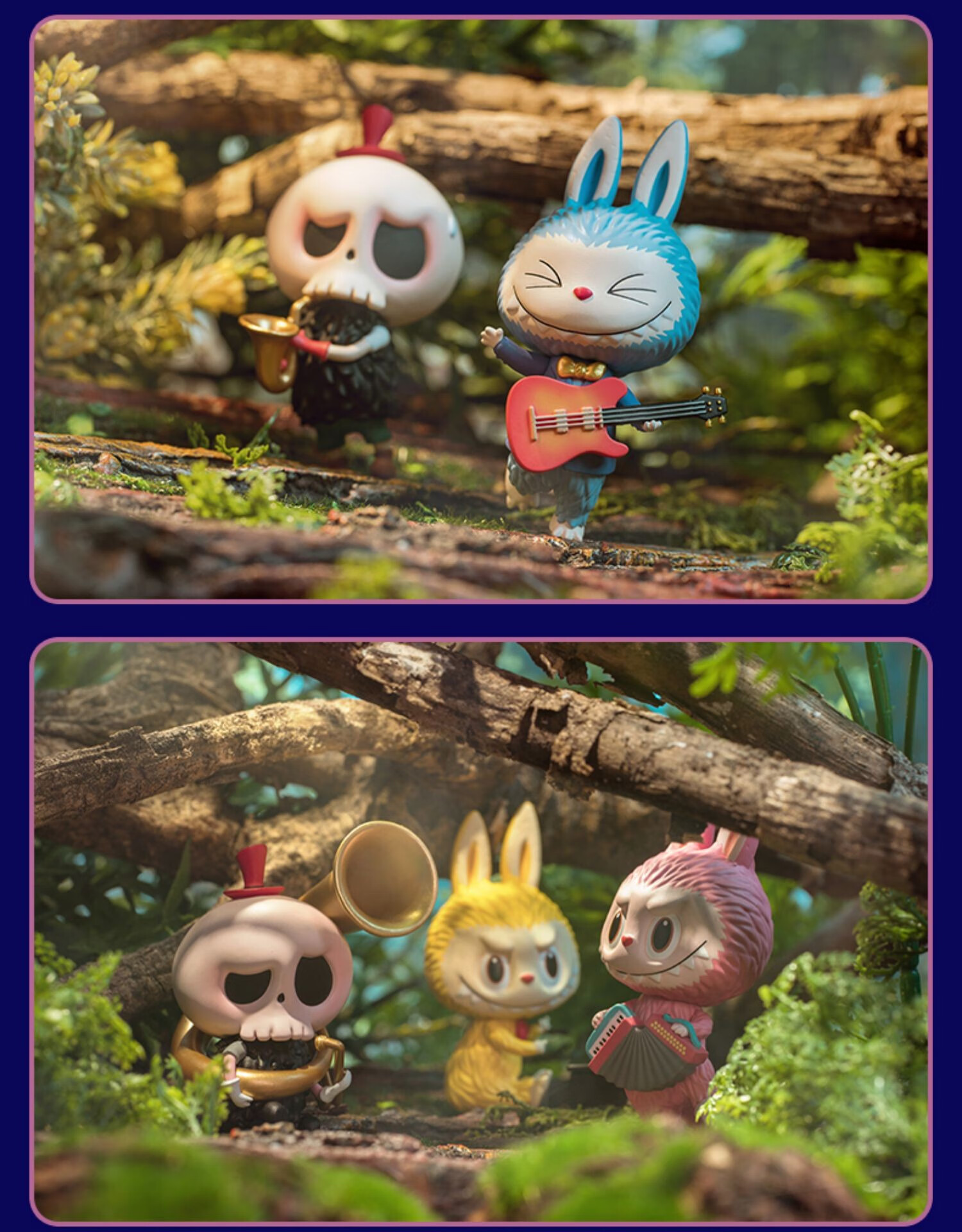 labubu拉布布精灵音乐会盲盒玩具女孩版摆件森林音乐会盲盒1个