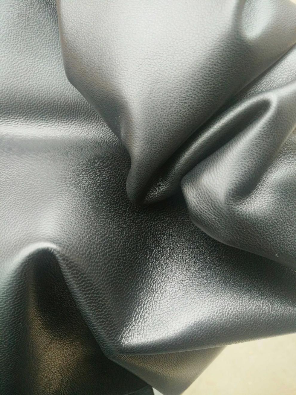 羊皮皮料 绵羊皮皮料黑色无涂头层a 级皮手工diy制衣服装面料 12平方