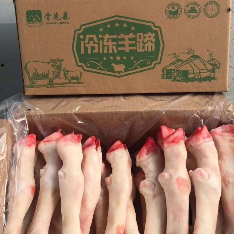 新鲜冷冻羊蹄羊脚净重19斤箱羊肉生45个左右饭店食材广东福建天津河南