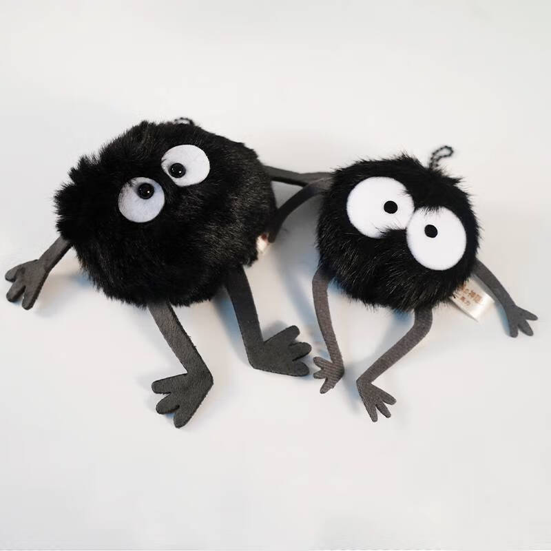 千与千寻小煤球挂件宫崎骏千与千寻可爱小煤球钥匙扣毛绒黑炭精灵卡通