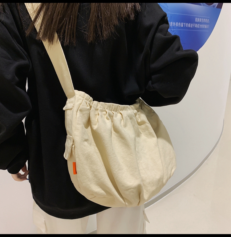 林下八度慵懒风日系文艺帆布包单肩包学生大包休闲包春季新款2020潮