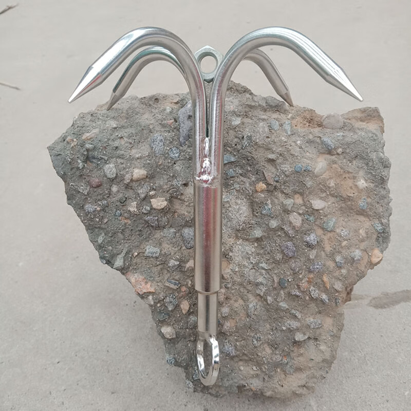 船锚 四爪大号不锈钢锚钩三爪钩三叉钩飞虎爪小渔船锚水草钩打捞钩