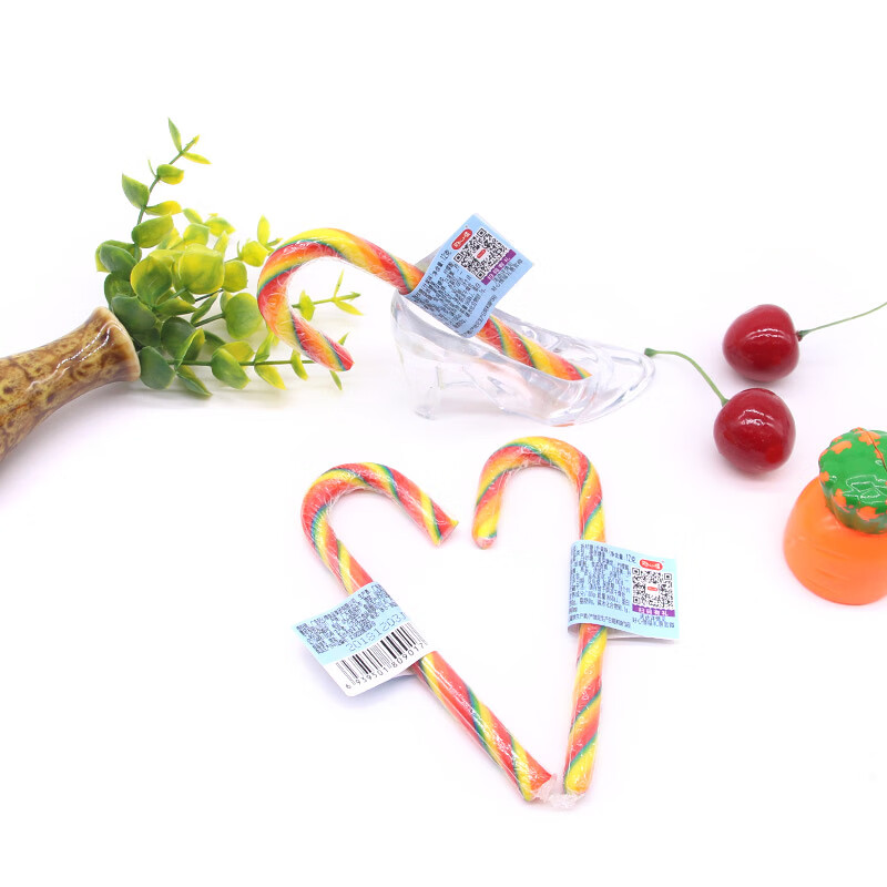 创意拐杖糖棒糖圣诞节元旦拐棍糖 什锦味-55支罐装【图片 价格 品牌