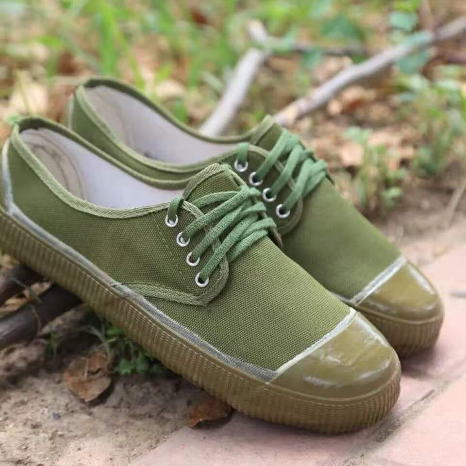 现货速发解放鞋男农田鞋女黄胶鞋作训鞋工地干活鞋耐磨劳保鞋训鞋迷彩