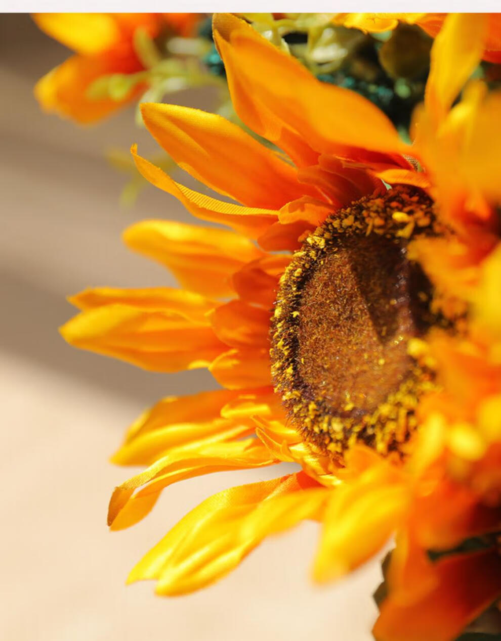 泰西丝向日葵仿真花客厅摆件摆设室内油画装饰假花家居插花餐桌花束