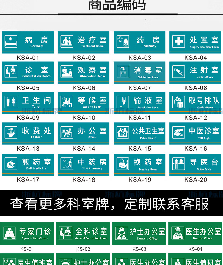 醫院隔離觀察室門牌科室牌診所發熱預檢分診標識牌消毒室標誌牌生活日