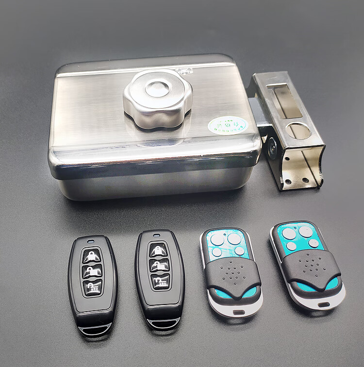 遥控隐形门锁家用电子密码防盗暗锁智能感应大门锁刷卡无线远程双线路