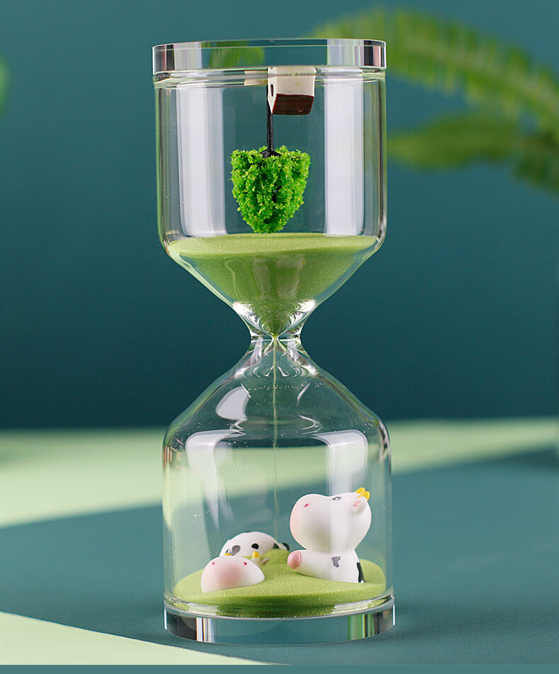 可狄沙漏计时器儿童卡通沙漏计时器15十30五60分钟防摔流沙瓶半小时