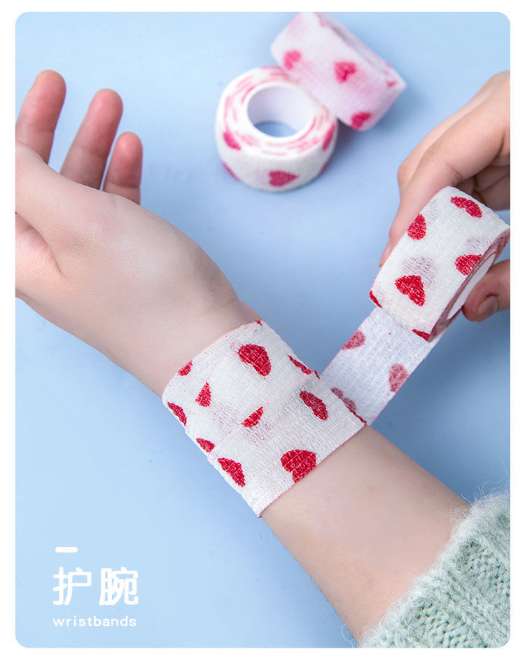 60恩依源ins高颜值写字手指绷带护指绑带女学生防茧防磨可爱创意