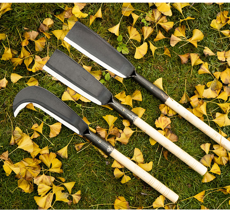 树锰钢开路刀直刀加长劈柴割草农用换换新浩驰短柄小号锻打锰钢柴刀