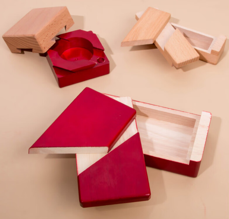 鲁班锁木质玄机盒孔明机关盒高难度藏物盒成人解锁解密玩具机关盒可藏