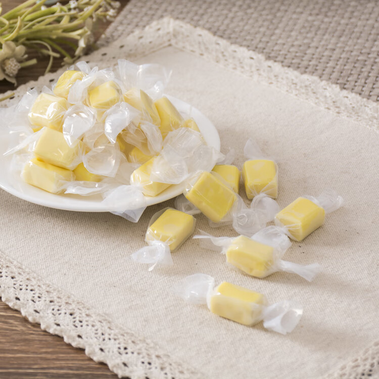 500g袋风味榴莲糖软糖特浓结婚喜糖海南奶糖榴莲糖果500g榴莲糖