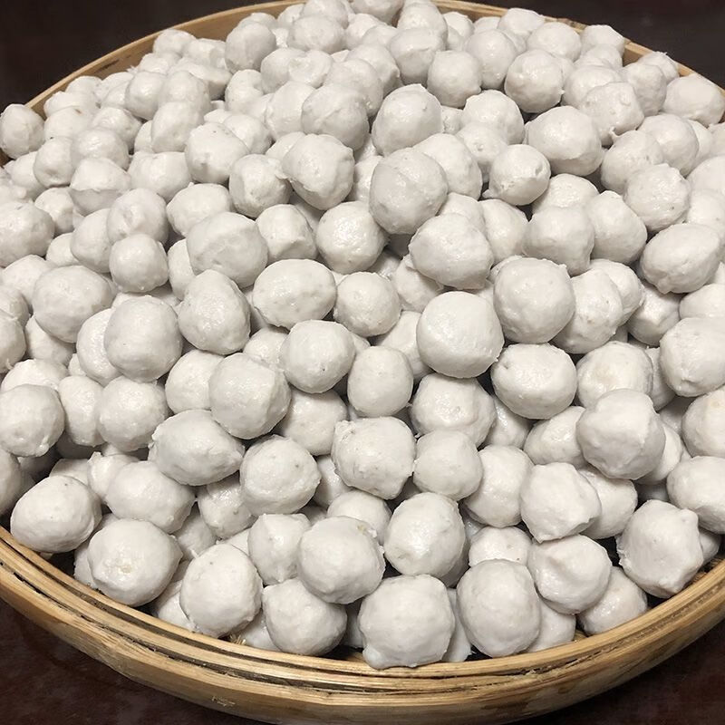 梅州梅县客家猪肉丸正宗手打圆肉丙村特产火锅食材新鲜丸子2斤