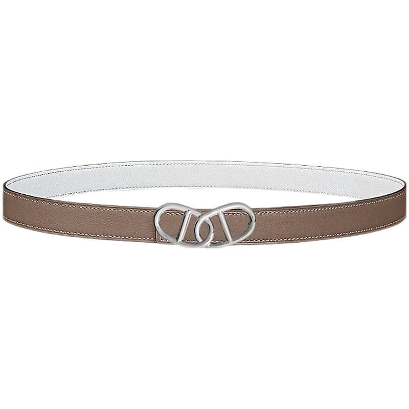 hermes爱马仕腰带女士猪鼻子扣双面使用皮带小牛皮2.