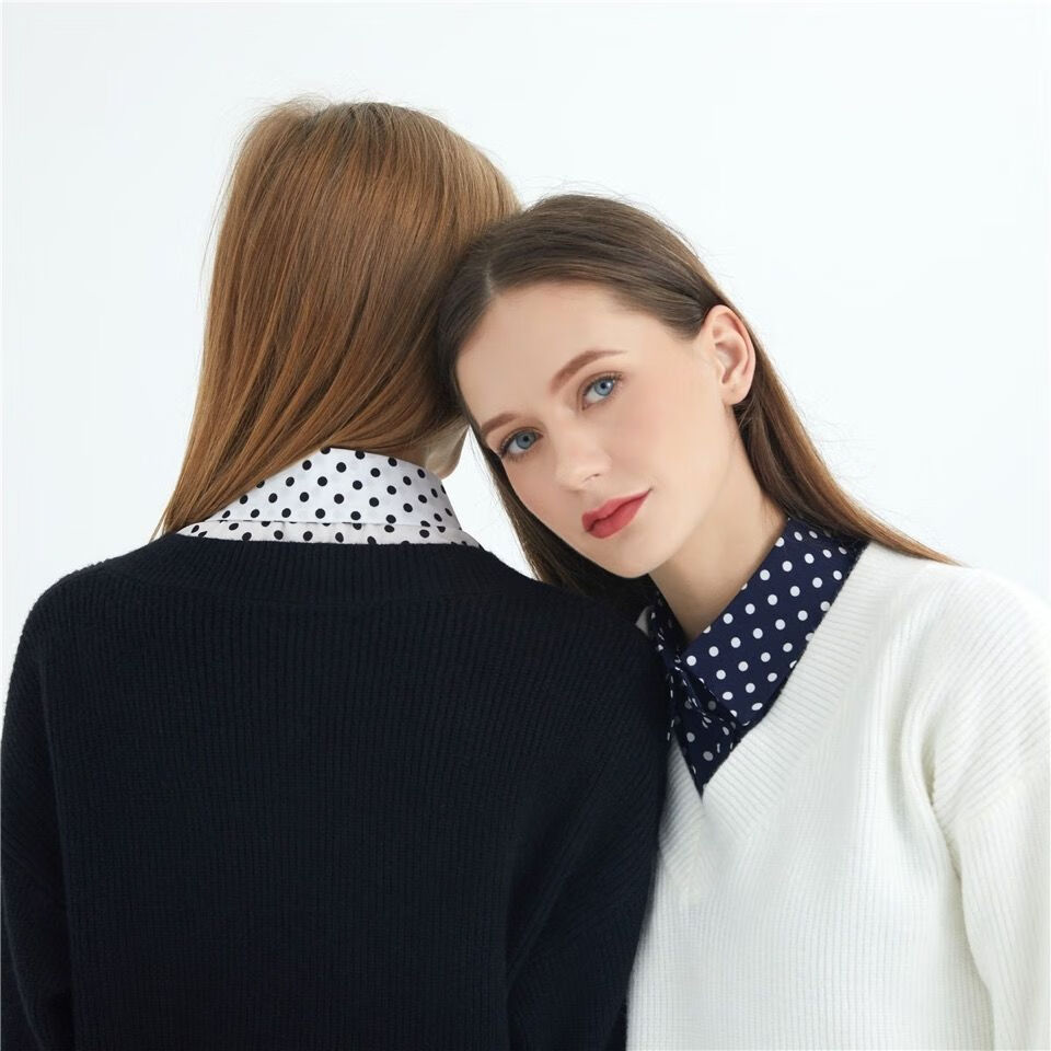 裴拉婷新品职业女士高档假领子韩版波点领假衣领衬衫假领子秋冬季内搭