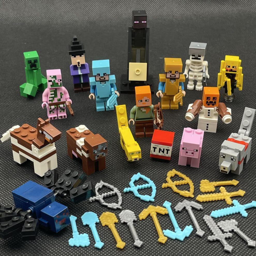 我的世界积木游戏周边人仔2021年新品him实体303伍器拼装玩具人物模型