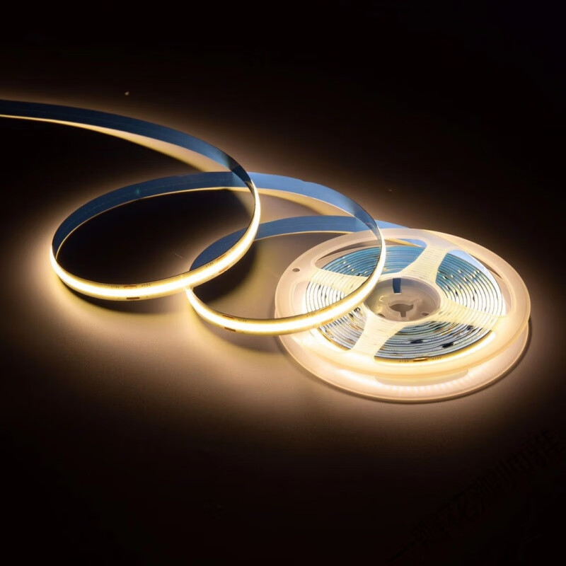 感应灯带cob灯带12v24v超高亮窄版5mm宽低压柔性软线光条家装橱柜吊顶