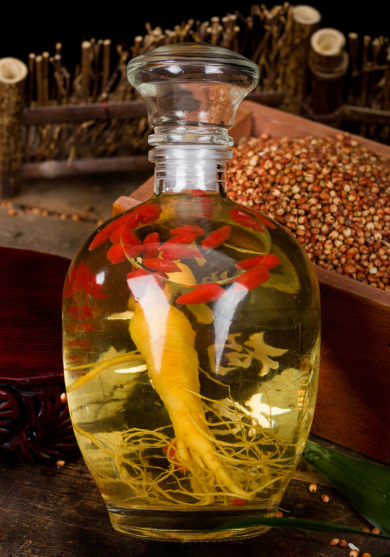 品鉴送礼原浆安徽古井镇浓香型人参枸杞酒52度粮食高度白酒52度一斤