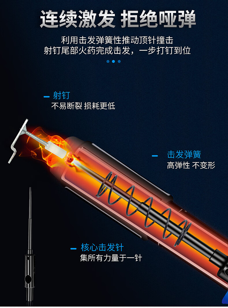 炮钉枪吊顶打钉器射钉弾枪水泥墙钉枪迷你多功能紧固盒装款多功能紧固