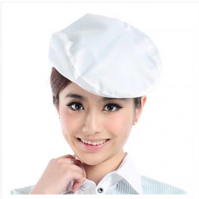 屿汐面点师帽子酒店厨师帽贝雷帽男女鸭舌西餐厅服务员工作帽餐饮厨房