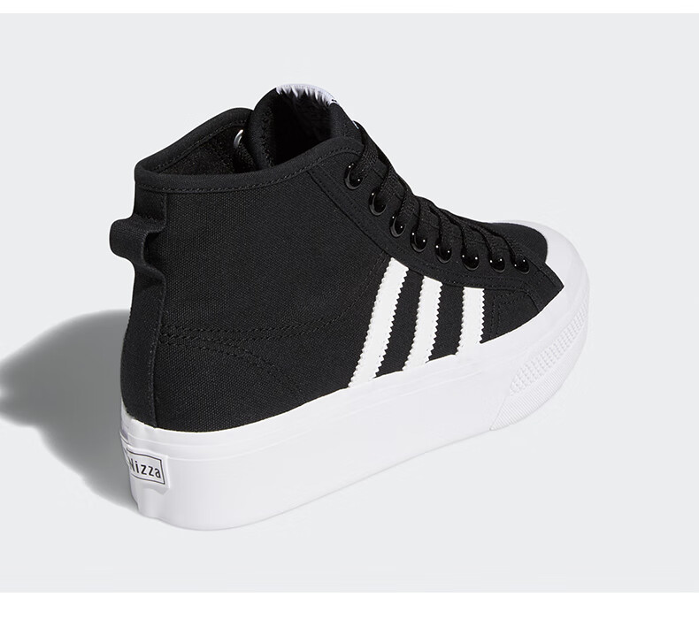 adidas阿迪达斯三叶草女鞋板鞋秋季新款nizza轻便户外运动鞋高帮透气