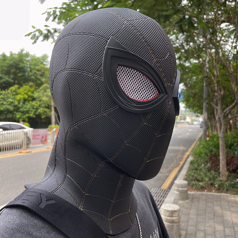 抖音蜘蛛侠弹性紧身头套面罩英雄远征面具迈尔斯cos弹性紧身万圣节抖