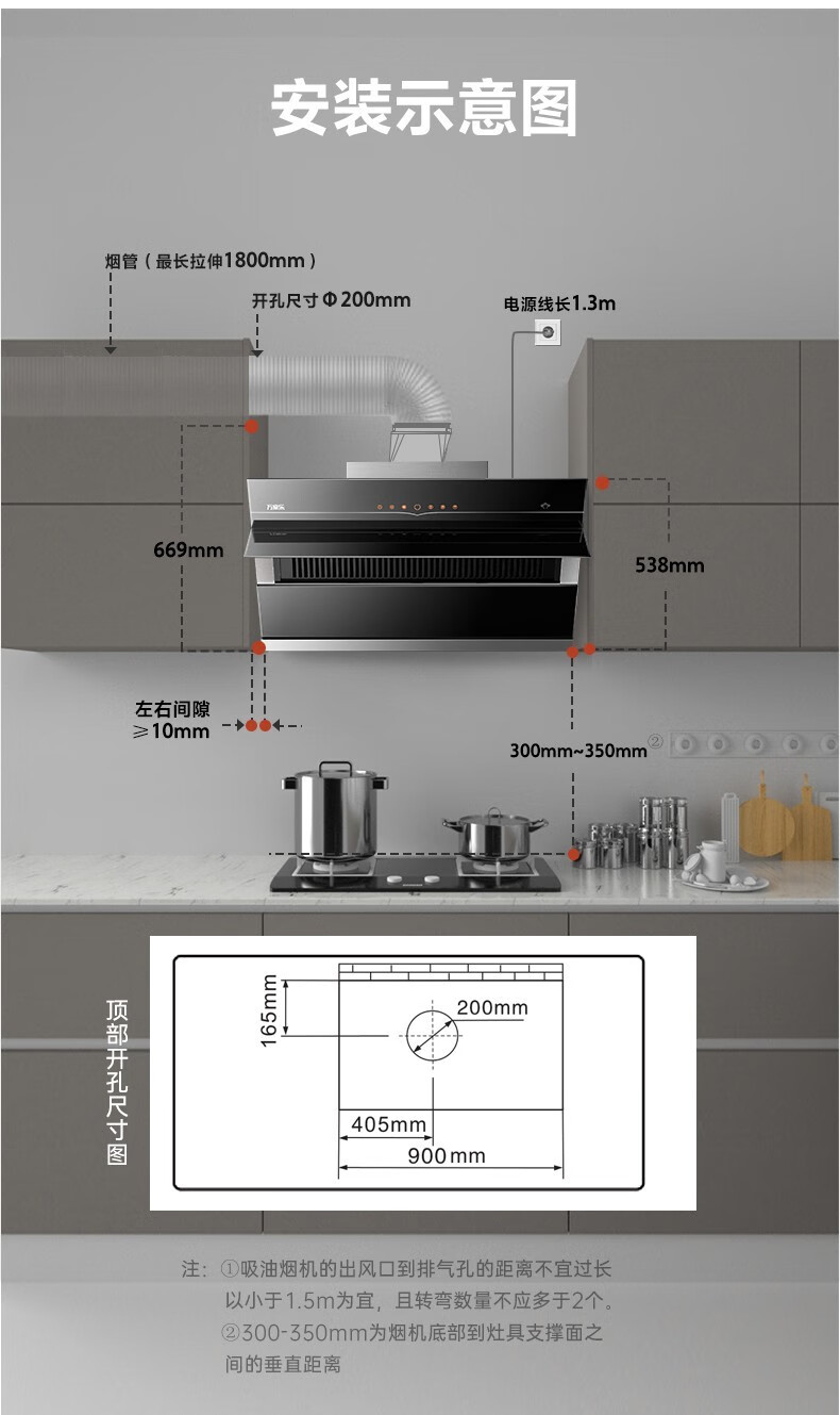 侧吸式油烟机安装方法图片