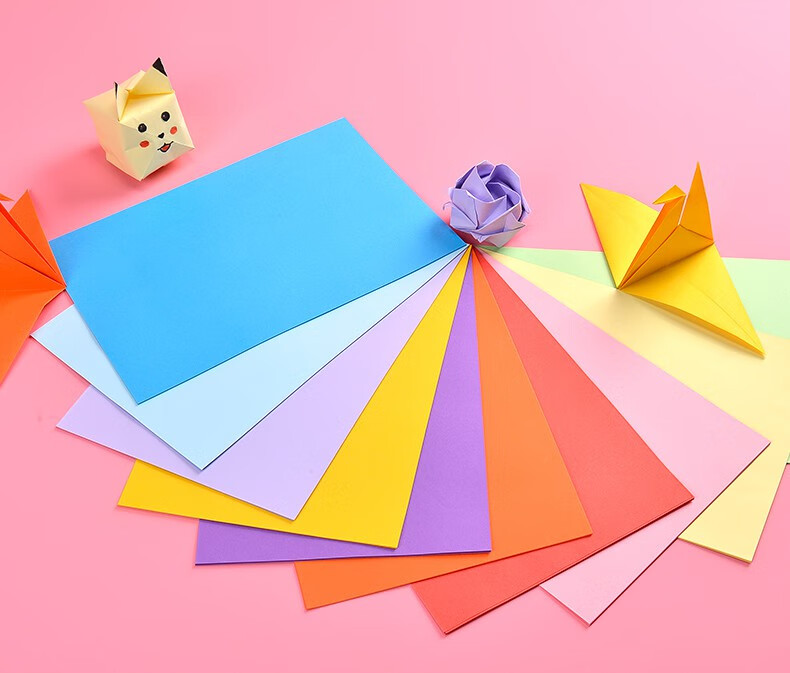 彩纸彩色软卡纸加厚16k8k4开折纸幼儿园儿童a4手工纸a3正方形大张剪纸