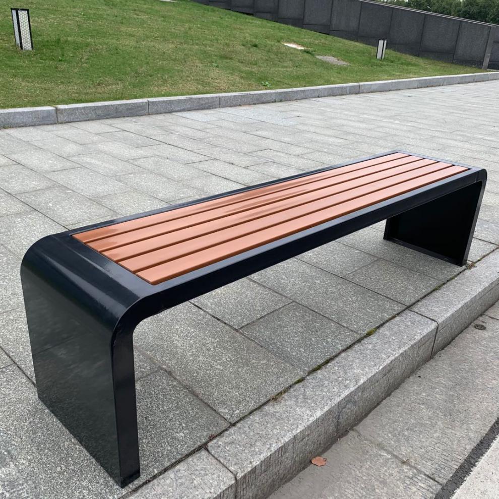 沃得适公园椅户外长椅广场篮球场休息长椅长条凳塑木庭院公共座椅长凳