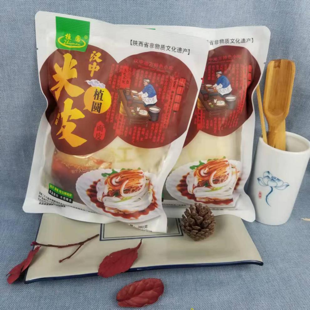 魏家凉皮特色小吃开袋即食快餐 传统美味米皮380g*3袋 调料包【图片