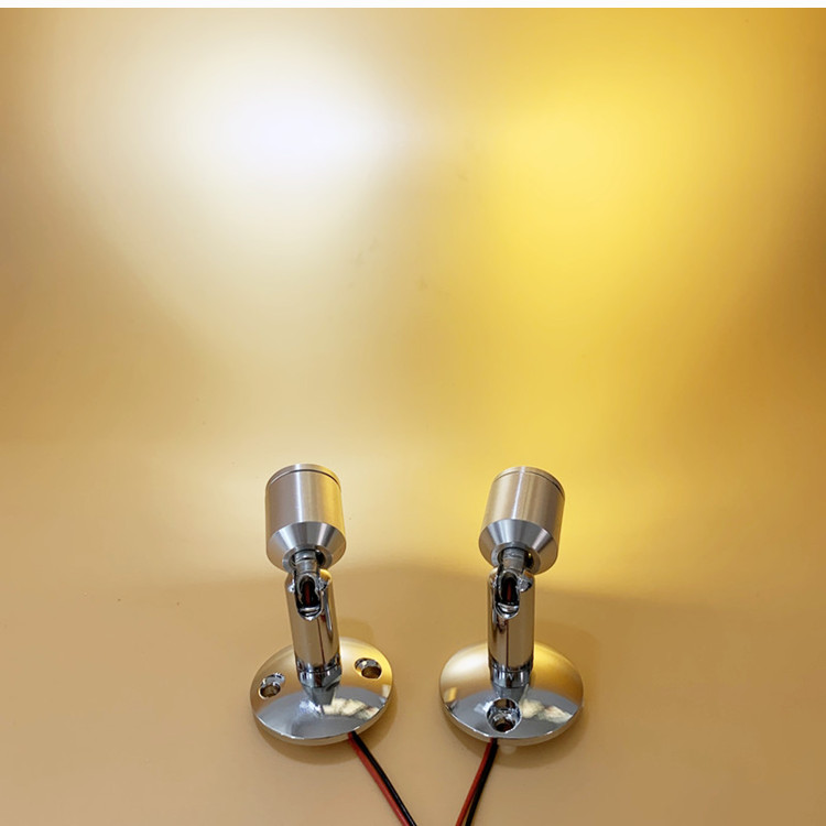 赤红五金led展柜灯头立柜射灯柜台灯珠宝射灯dc12v迷你1w货架24v小