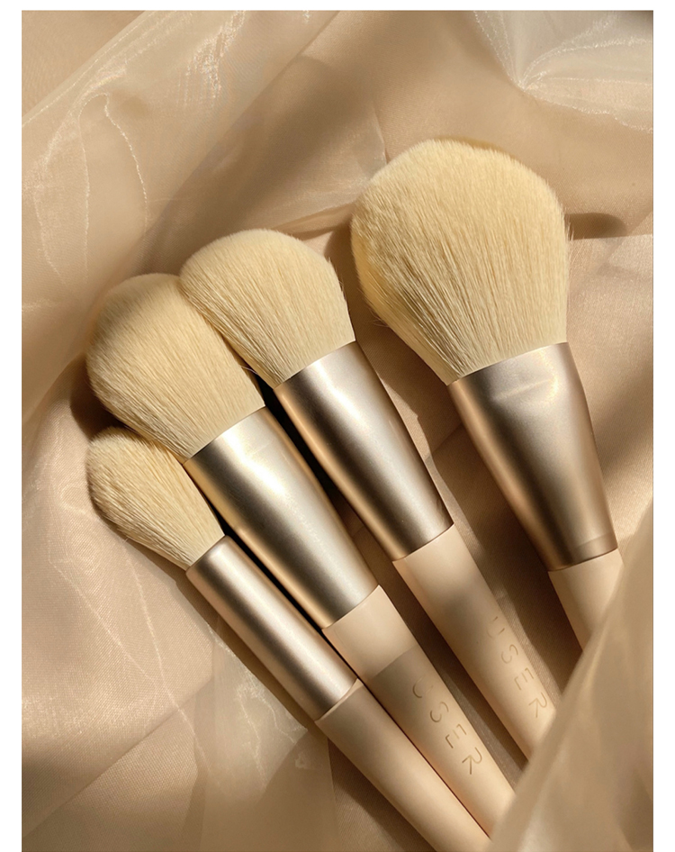 user套刷莫兰迪12支化妆刷套装眼影刷动物毛散粉刷腮红高光刷蓬松