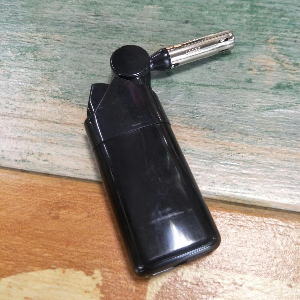 创意可旋转弯曲烟斗专用明火打火机迷你点火枪可充加气点香蜡点艾定制