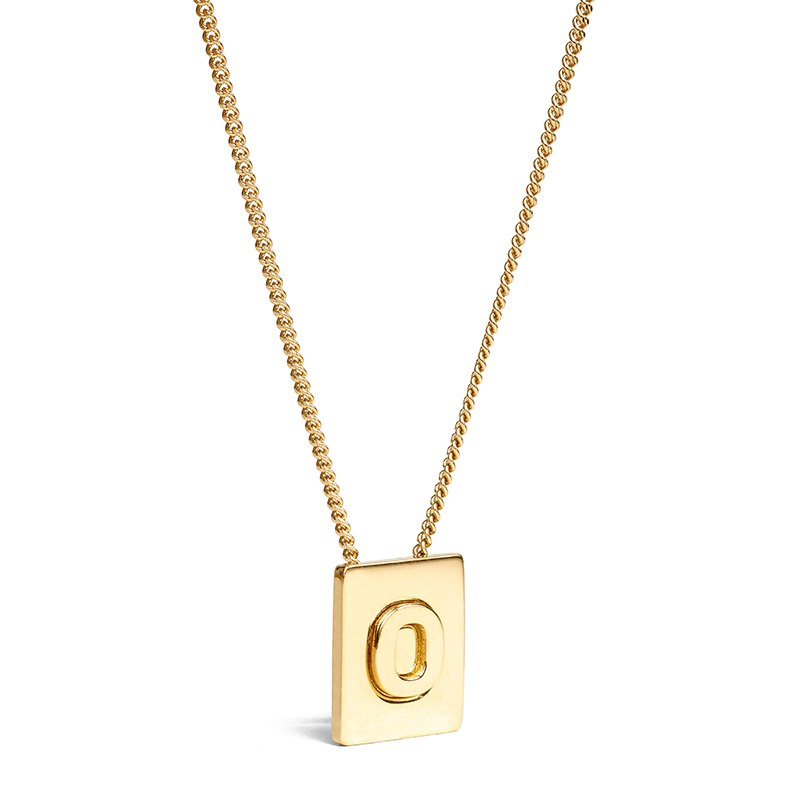 celine/赛琳alphabet金色饰面字母黄铜项链送礼 圣诞礼物 46n0a6bra.