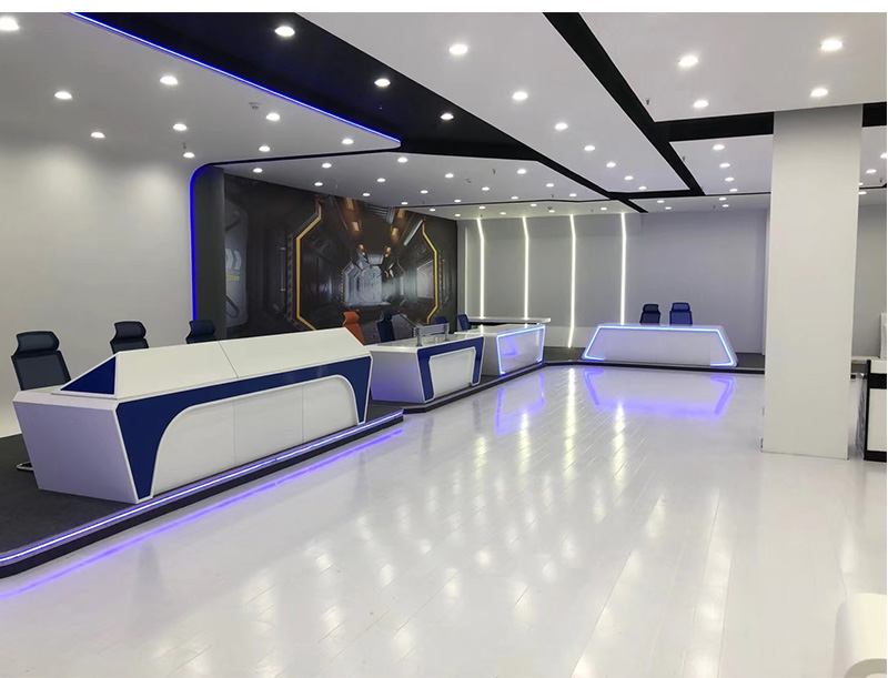 弧形指挥台 指挥中心控制台调度台监控台现代办公桌安防家具桌电网