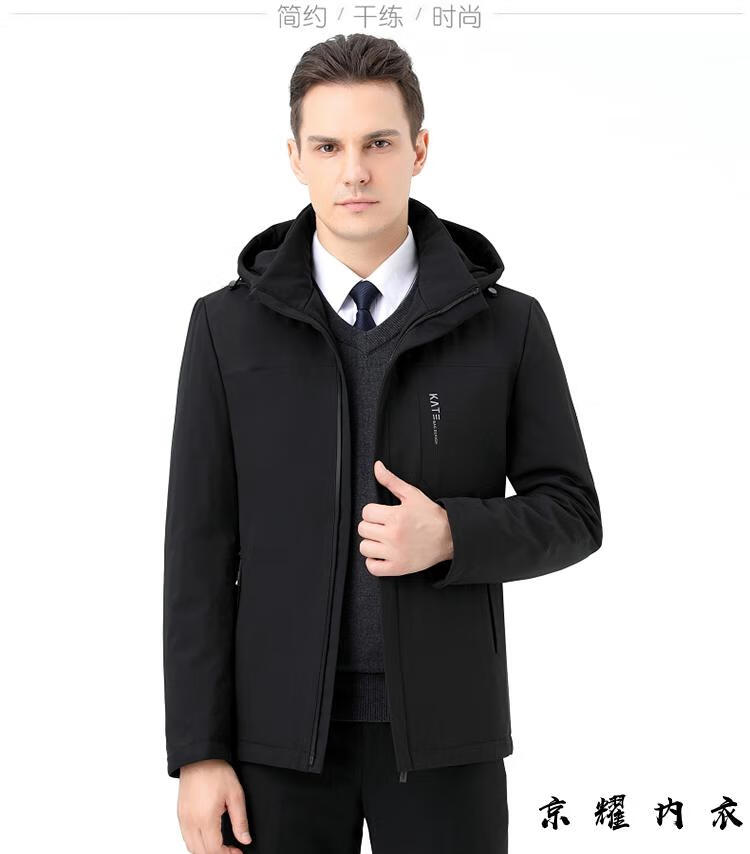 pierrecardin皮尔卡丹男士棉服冬季加厚高端蚕丝中老年棉衣爸爸装夹克