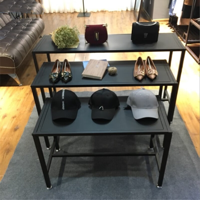 舒弗 中岛柜服装店高低流水台中岛展示桌子男女装货架包包架橱窗置物