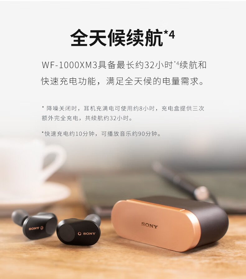 索尼sonywf1000xm3真无线蓝牙降噪耳机入耳式运动降噪豆苹果安卓适用