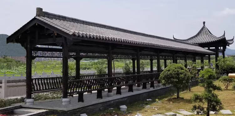 凉亭 户外长廊别墅花园庭院中式组装实木仿古防腐木组装古建凉亭小