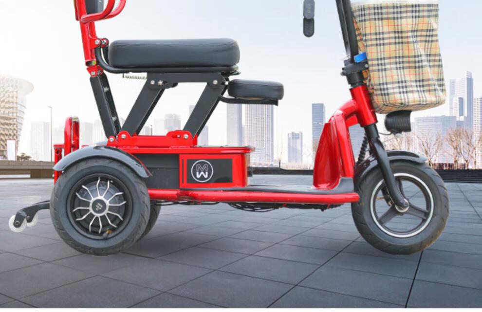 电动车可折叠轻便低速老年家用小型锂电单人电瓶车电动三轮车整车发货