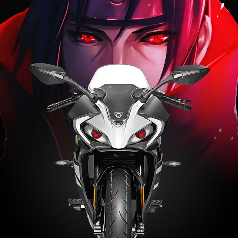 摩托车车贴春风250sr贴纸改装大灯贴花个性防水火影佐助版花定制红眼2