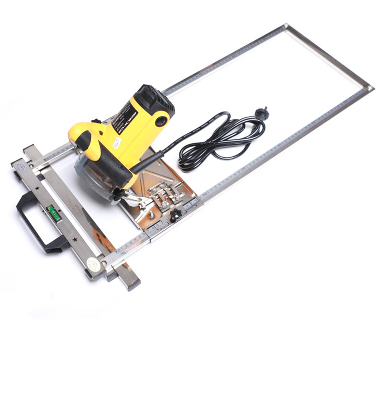 手提锯栽板神器木工靠山手提 切割机电木工裁板神器割墙切割机 4寸1米