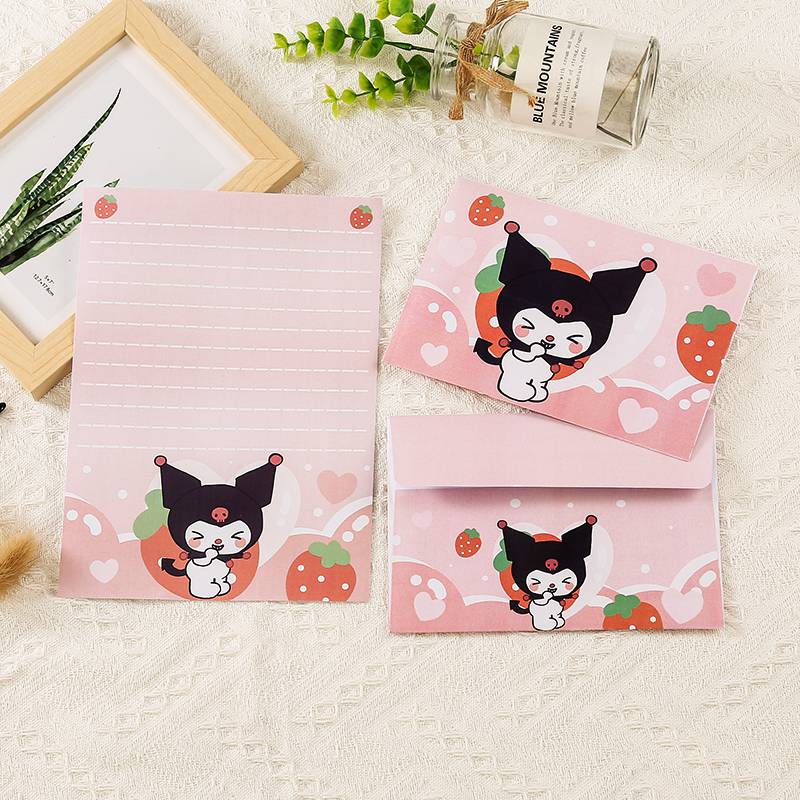 尚沃玛信封精美情书 创意可爱卡通库洛米信封信纸套装 趣味精美学生