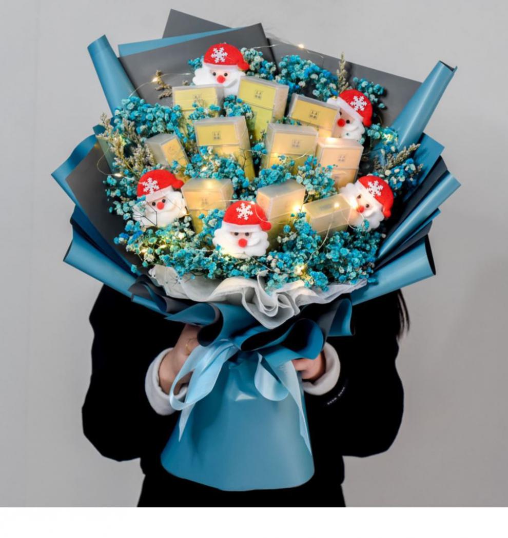 烟花束 男生生日礼物花加烟南京炫赫门花束礼盒烟花成品发货向日葵