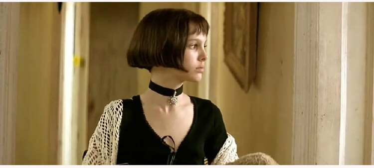 这个杀手不太冷玛蒂达同款女生短发 空气薄刘海bobo头短直发假发 棕色