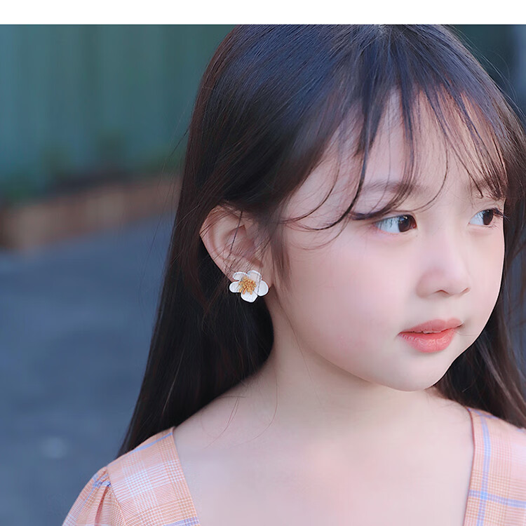 儿童耳夹小学生女网红无耳洞耳环孩耳钉韩国简约气质可爱小巧花朵学生