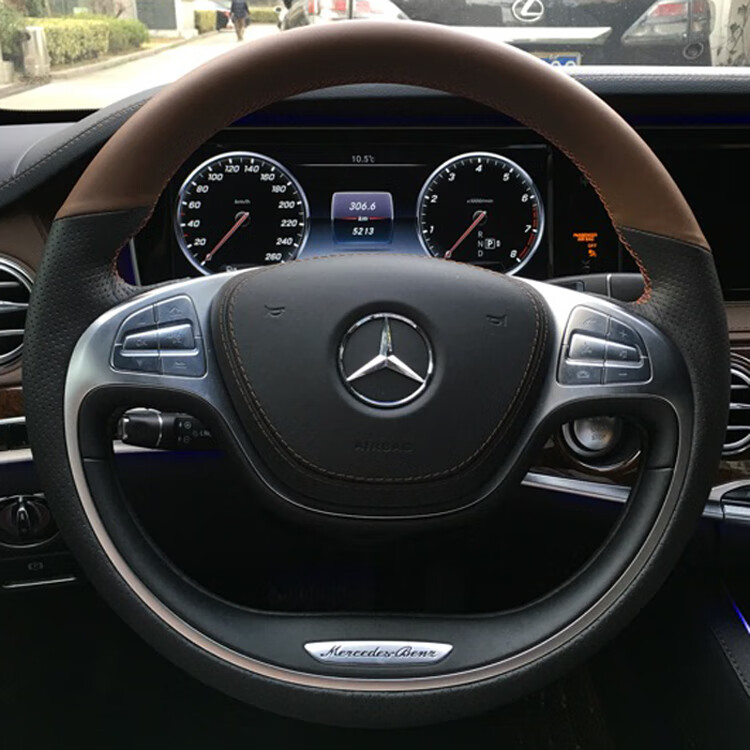 适用于2021款奔驰s400l方向盘套迈巴赫s级s320/s350l//s600l专用手缝