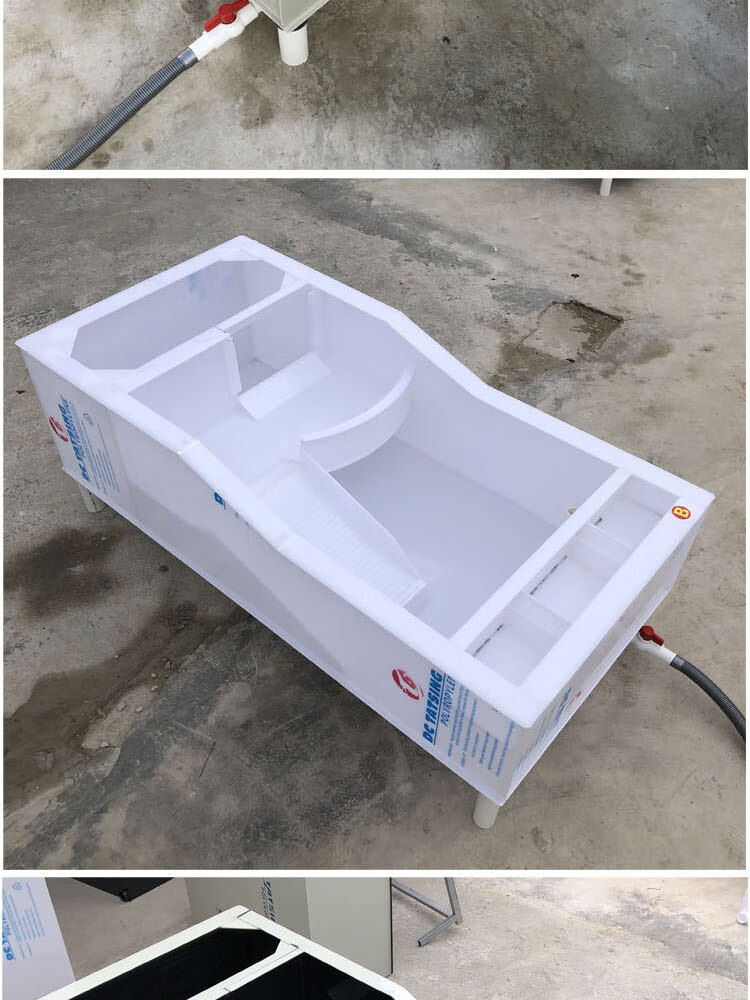 乌龟缸带晒台大号龟池阳台家用乌龟养殖箱过滤槽龟箱龟池塑料龟缸米黄