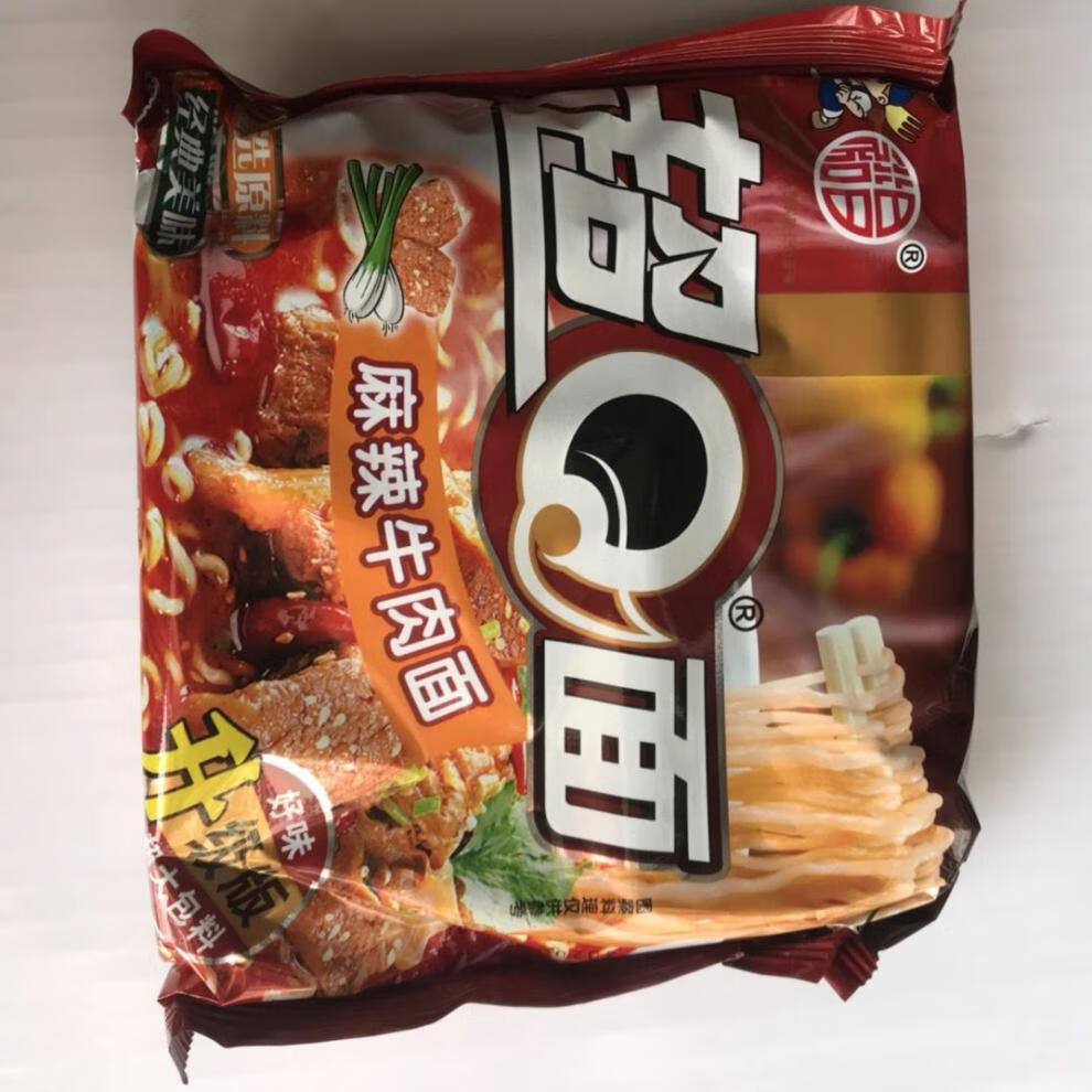 裕昌超q方便面 尝尝香超q面干吃面泡面 3包调料 7种味道100克/包 12包