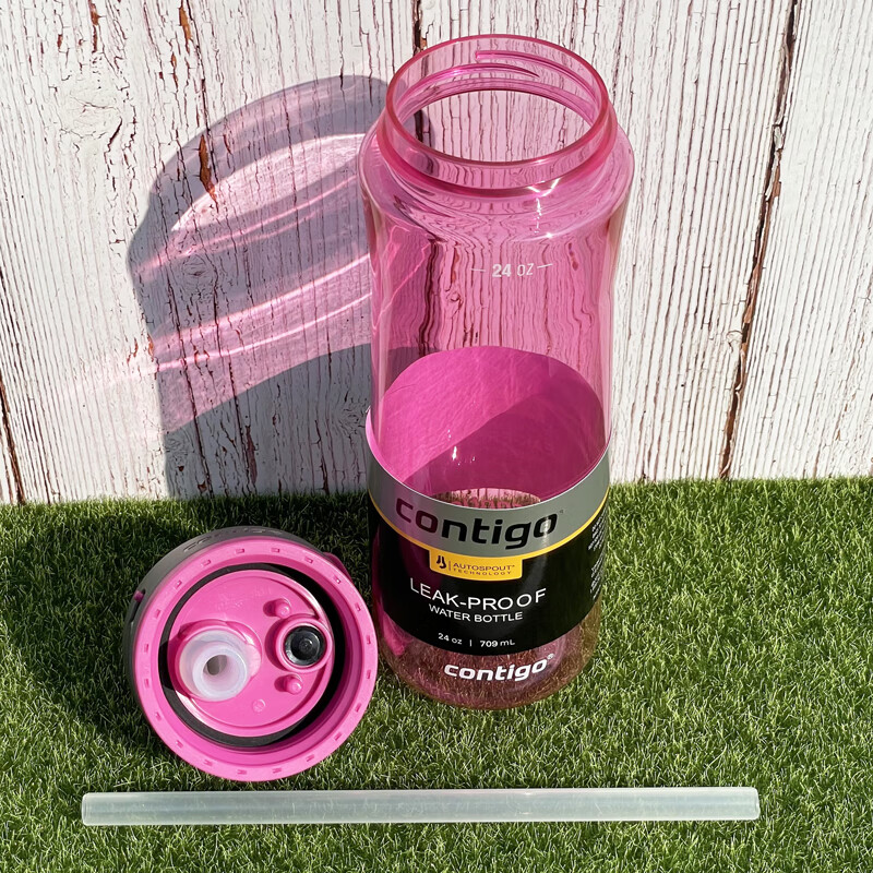 美国contigo康迪克成人运动健身水杯吸管杯塑料学生喝水壶大容量深